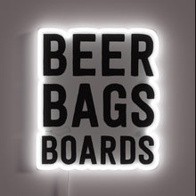 Charger l&#39;image dans la galerie, Neon LED illuminated beer league scoreboard and bag toss sign