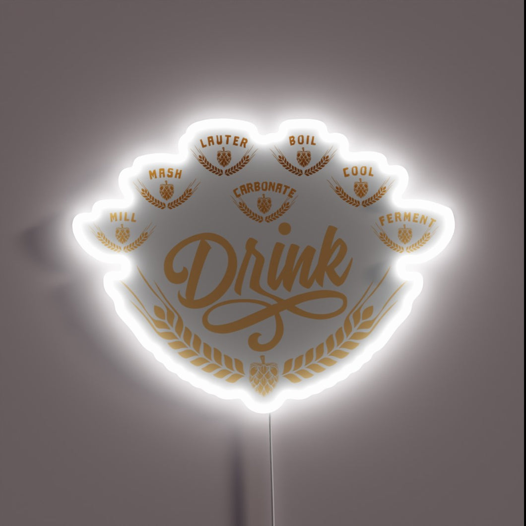 RGB Neon Sign - Festive Beer Bar Decoration for Beer Lovers
