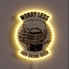 Charger l&#39;image dans la galerie, Neon beer lover&#39;s delight: colorful RGB beer sign for home bar.