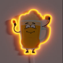 Charger l&#39;image dans la galerie, Neon LED sign illuminating humorous warning about overindulgence in beers