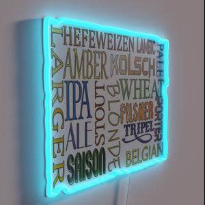 European Beer Enthusiast's Delightful Home Decor Wall Sign Display