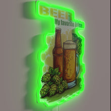 Charger l&#39;image dans la galerie, Hoppy Beer Lover&#39;s Paradise Neon Sign for Home Bar Decor