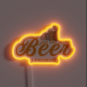 RGB Neon Sign: Beer Brewer's Delight for Alcoholic Beverage Enthusiasts.
