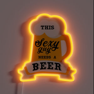 Hoppy Beer Lover's Gift - Neon Sign for Alcoholic Beverage Enthusiasts