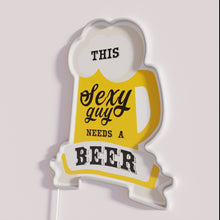 Charger l&#39;image dans la galerie, Neon Beer Lover Sign with RGB Color Options and Custom Messages