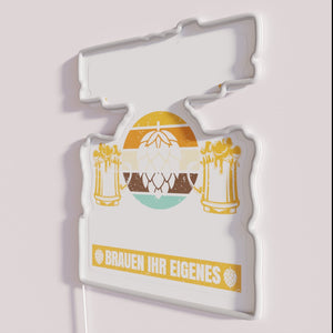 Neon Sign for Home Brewery Master Brewers Beer Enthusiasts Bar Decor