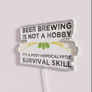 Neon Beer Sign: Post-Apocalyptic Survival Craft Beer Enthusiast Decoration