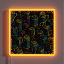 Charger l&#39;image dans la galerie, Vibrant beer city retro aesthetic with neon rgb seamless design.