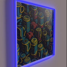 Charger l&#39;image dans la galerie, Retro beer can pattern neon sign for a fun bar.