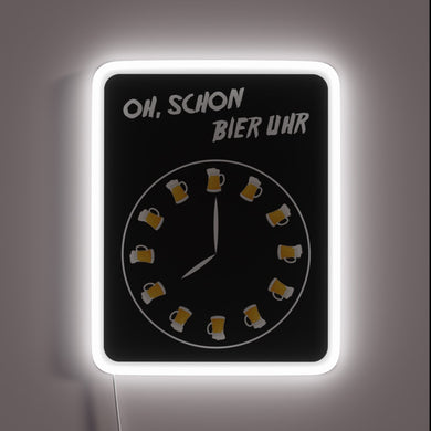 RGB Neon Sign that Displays Time in Beer Style Format