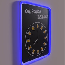 Charger l&#39;image dans la galerie, Neon beer clock with adjustable color change option available