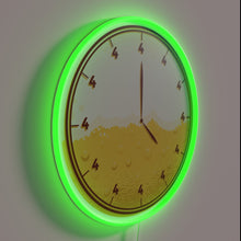 Charger l&#39;image dans la galerie, RGB Neon Bar Clock Sign in Bold Beer Font Design