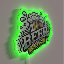 Charger l&#39;image dans la galerie, Neon Beer Crew Fun Run Team Event Sign with Style