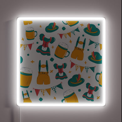 Brewery Decor Neon Sign Features Festive Oktoberfest Beer Party Design