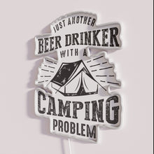 Charger l&#39;image dans la galerie, Camping and beer enthusiast&#39;s unique customizable RGB neon bar sign