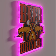 Charger l&#39;image dans la galerie, Neon Sign for Beer Enthusiasts with Colorful Rainbow Glass Effect