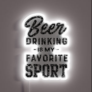 Color-Changing Bar Decor Accent with Humorous Beer Lover Sign Message