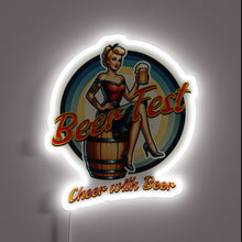 Charger l&#39;image dans la galerie, Vibrant Neon Sign: Beer Garden Fun and Festivities Ahead Tonight Always