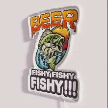 Charger l&#39;image dans la galerie, RGB neon beer bar decor with fishy bass design lights