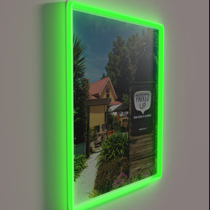 Vibrant RGB neon signage for beer gardens and venues.