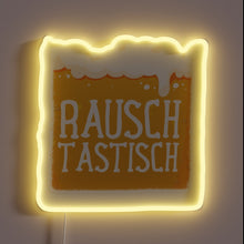 Charger l&#39;image dans la galerie, Neon-lit outdoor gathering essentials with beer glass and barrel charm.