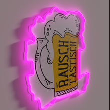 Charger l&#39;image dans la galerie, Neon bar decor with colorful RGB LED beer signs and tables