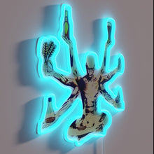 Charger l&#39;image dans la galerie, RGB beer god neon sign with vibrant colorful glowing accents