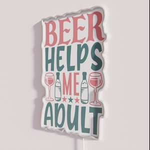 Colorful LED neon bar decor for adults with humor