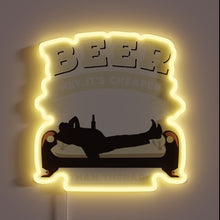 Charger l&#39;image dans la galerie, Beer: The Cheaper Alternative to Therapy - Funny Neon Sign