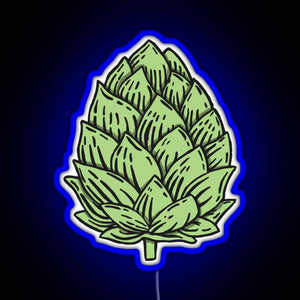 Beer Hops RGB neon sign blue