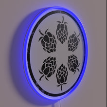 Charger l&#39;image dans la galerie, Vintage inspired beer hop neon sign with distressed rustic charm.