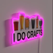 Charger l&#39;image dans la galerie, Unique beer-themed neon bar decor with customizable personal message.