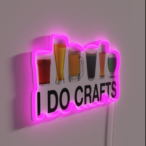 Unique beer-themed neon bar decor with customizable personal message.