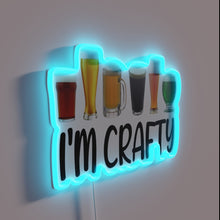 Charger l&#39;image dans la galerie, Craft Brewery Sign with Colorful RGB Neon Lighting Accents Always.