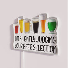 Charger l&#39;image dans la galerie, Judgy Beer Lover&#39;s Humorous Neon Sign for Home Decor and Drinking Enthusiasts