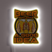 Charger l&#39;image dans la galerie, Neon Sign Reads &quot;Beer is a Good Idea&quot; Humorously