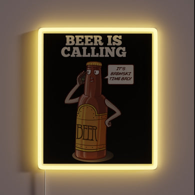 Beer enthusiast's party starter with colorful Brewski time alert signal.