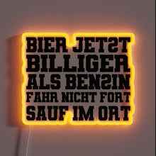 Charger l&#39;image dans la galerie, Fuel your passions with a brighter beer over petrol sign.