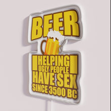 Charger l&#39;image dans la galerie, RGB Neon Wall Sign: Beer Helping Handcrafter&#39;s Home Bar Decorations