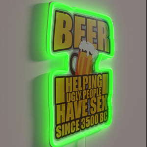 Beer is Helping - RGB Colorful Bar Wall Neon Sign