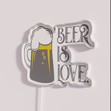 Charger l&#39;image dans la galerie, RGB Neon Bar Decor with Quote Beer is Love Sign