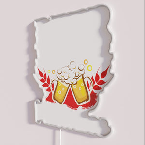 RGB Neon Beer Lover's Valentine's Day Home Bar Decor Sign