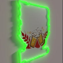 Charger l&#39;image dans la galerie, Romantic love for beer shines bright with colorful digital display.