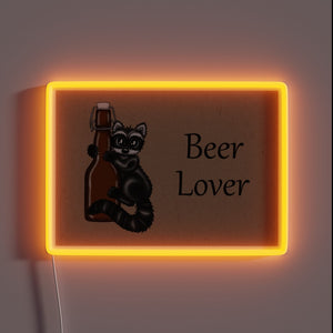 Vibrant beer-themed neon sign for the discerning rascal enthusiast