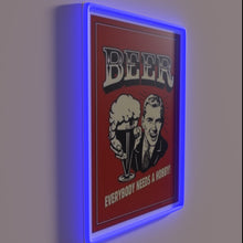 Charger l&#39;image dans la galerie, Neon Beer Sign with Color-Changing RGB Effect for Home Bars