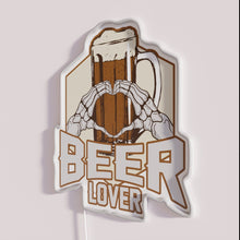 Charger l&#39;image dans la galerie, RGB Neon Sign for Beer Lovers with Customizable Color Options