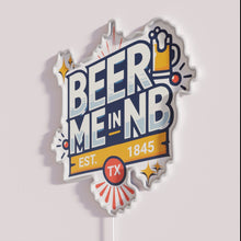 Charger l&#39;image dans la galerie, Neon beer bar sign with customizable colors for New Brunswick