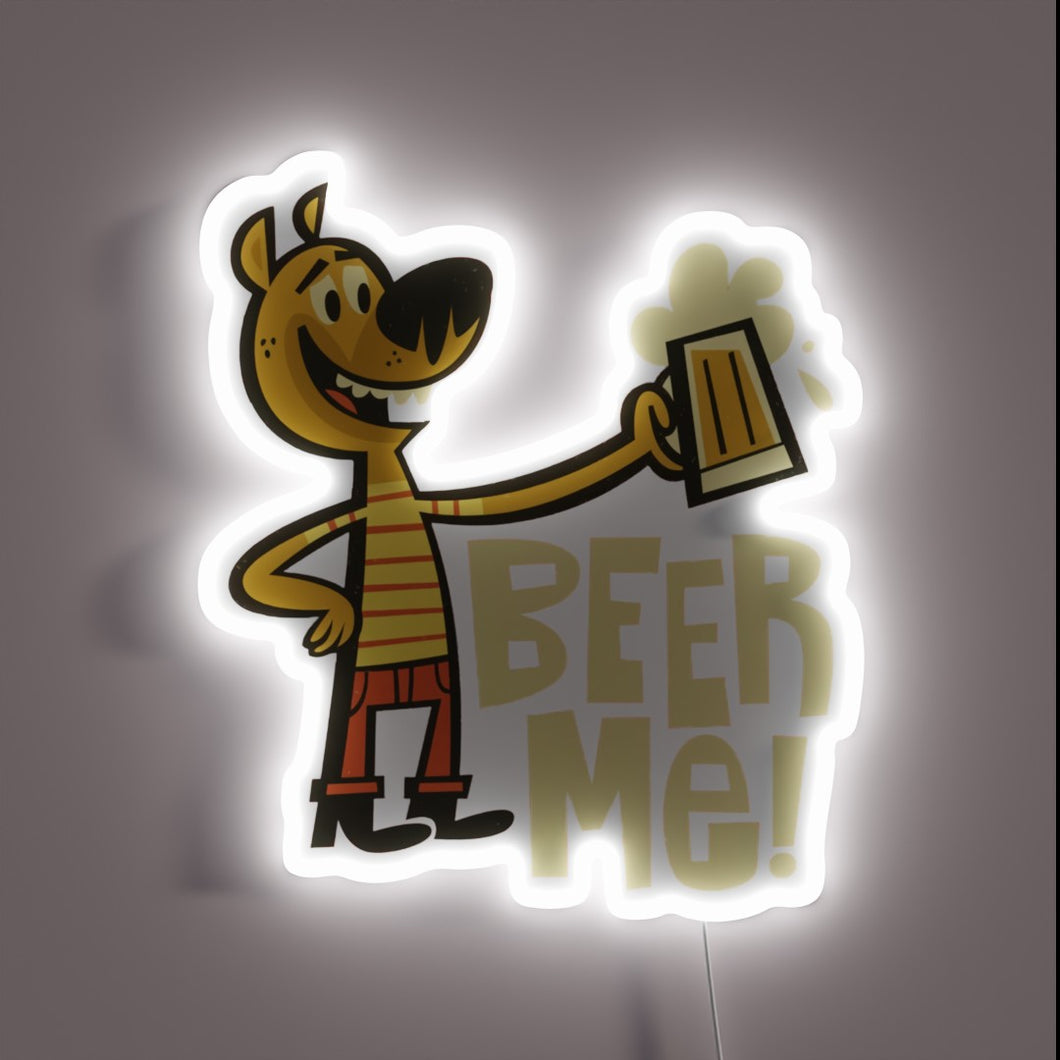 Customizable Bar Decor with Beer-Themed RGB Neon Sign Illumination