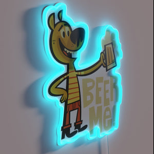 Neon beer sign with customizable color change and fun message