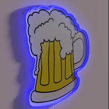 Charger l&#39;image dans la galerie, Eye-catching RGB neon sign featuring an iconic beer mug design.
